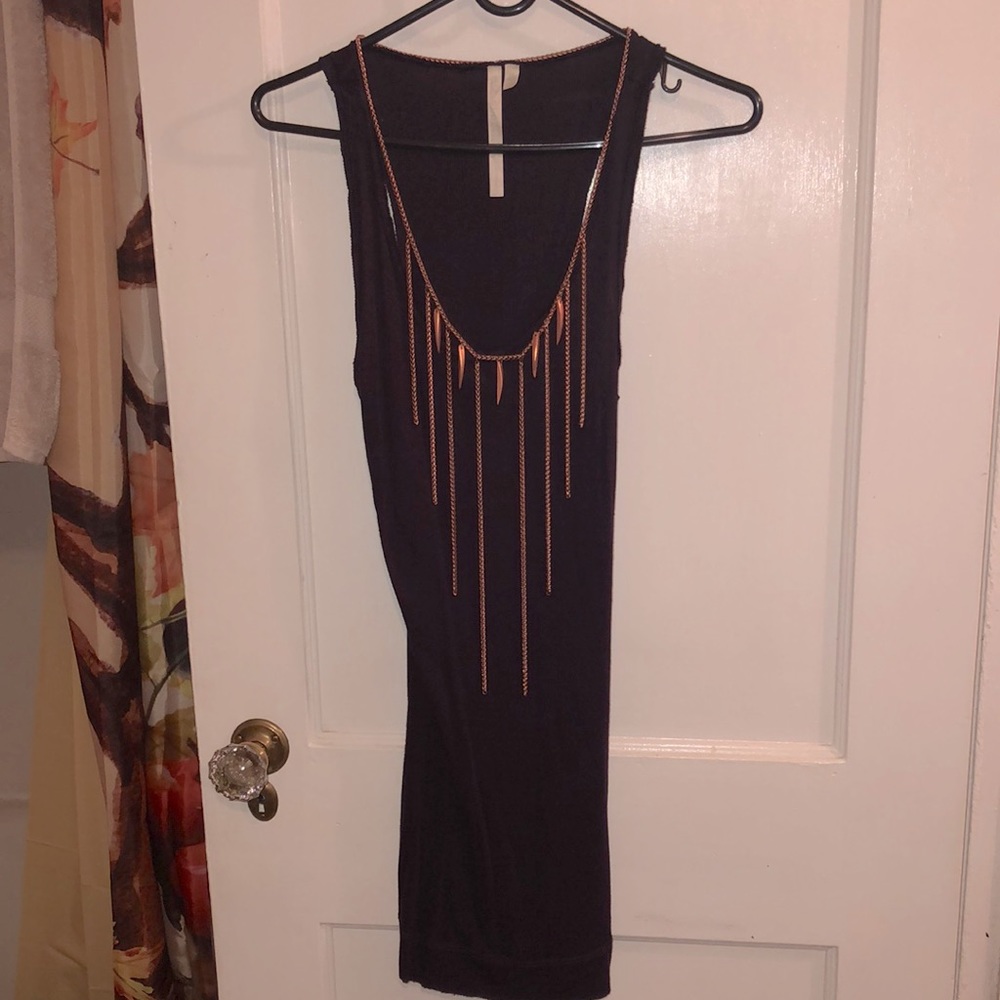 Purple Tank dress with chain details